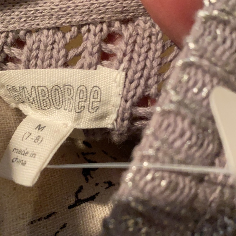 Gymboree silver‎ button up girls sweater 7-8 NWT - Picture 4 of 8